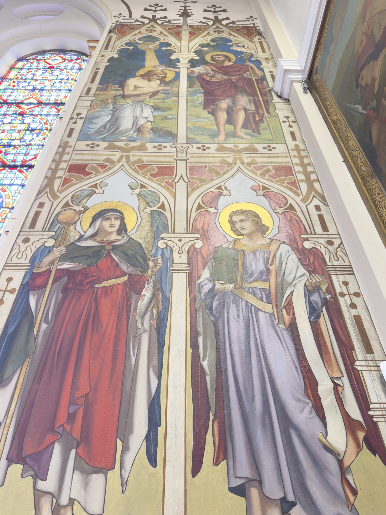 The painted angel murals of St George's